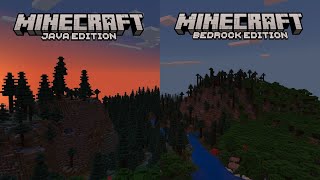 Minecraft Java vs Bedrock Graphics [upl. by Wojcik]