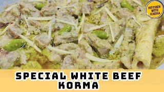 Authentic White Beef Korma Recipe  Creamy amp Flavorful Dish [upl. by Danieu]