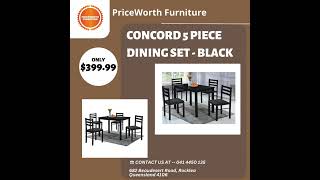 SALE OFFER Concord 5 Piece Dining Set  Black [upl. by Berthold82]