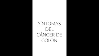 Síntomas del cáncer de colon [upl. by Lorola751]