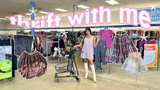 THRIFT WITH ME  shopping at 3 thrift stores in 1 day  finding cute FAIRY GRUNGE items [upl. by Ennayoj]