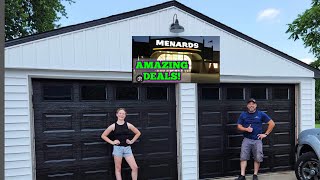 Installing Menards Garage Doors  Final Phase [upl. by Chloe]