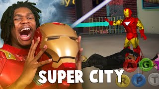 Becoming The New Iron Man  Super City Superhero Sim 1 [upl. by Redfield803]