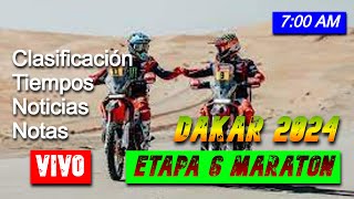 Emocionante etapa 6 MARATÓN del Dakar 2024 en vivo [upl. by Eelrebmyk415]