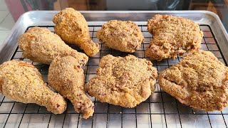 Crispy OvenBaked Fried Chicken  Its like Fried Chicken but baked  Healthier alternative [upl. by Hartzel]