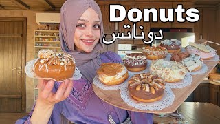 Homemade donuts recipe طريقة الدوناتس في المنزل abirzkitchen [upl. by Lainad]