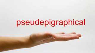 How to Pronounce pseudepigraphical  American English [upl. by Arze]