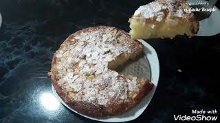 Apfelkuchen Rezept mit nur 2 Eiern saftig lecker كيكة التفاح على الطريقة الألمانية خفيفة و اقتصادية [upl. by Fradin]