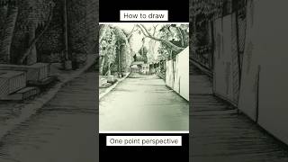 How to draw one point perspective  One point perspective tutorial shorts perspective drawing [upl. by Reifnnej]