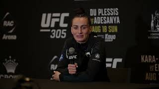 Casey ONeill Reacts To Win Over Luana Santos At UFC 305 [upl. by Zosima]