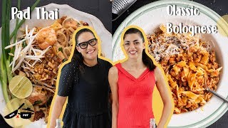 Marion amp Silvia Make Traditional Pad Thai amp Classic Bolognese  WOK x POT Ep 5 [upl. by Belac]