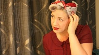 How to Tie a 1940s Headscarf [upl. by Bora]