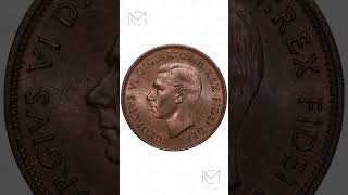 1951 Great Britain George VI 1 Penny Coin Dies 3C  Mansbridge Coins [upl. by Gamaliel]