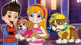 POOR RUBBLE Ryder and Katie Please Don’t Abandon Him  Life Story Paw Patrol Animation [upl. by Herm]