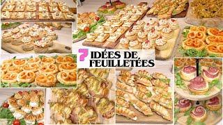 ✨7 Feuilletés faciles pour les Buffets DînatoiresFêtesamuseboucheapéritifs✨apéritifs buffet [upl. by Annael584]