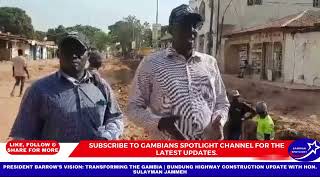 President Barrows Vision Transforming The Gambia  Bundung Highway Construction Update [upl. by Rediah]