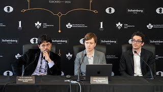 Fabiano Caruana vs Hikaru Nakamura  Postgame Press Conference  Round 1  FIDE Candidates [upl. by Gerianne722]