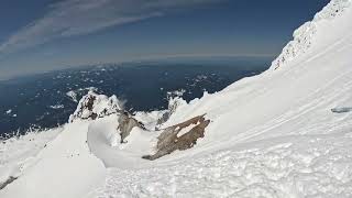 out of Pearly gates top of the bergschrund Mt Hood [upl. by Elleina991]