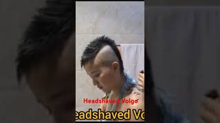 Headshaved women  girls razor headshaved  female barber shop headshaved bold fullheadshaved [upl. by Lsil]