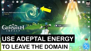 Use you Adeptal Energy to leave the Domain  Genshin Impact [upl. by Micro]