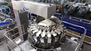 Multihead weigher filling system [upl. by Lekzehcey]