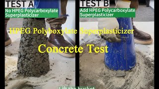 Fluidity of HPEG Polyboxylate Superplasticizer in Concrete [upl. by Birch956]