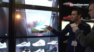 ISE 2011 Adidas in store virtual shoe wall [upl. by Karlens]