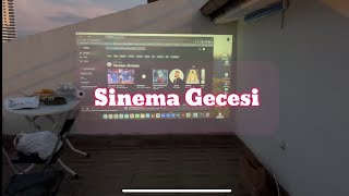 Terasta Sinema Gecesi  Açık hava sineması  Çatıda mangal [upl. by Bander]