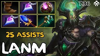 lanm  Underlord Abyssal Horde Support  25 assists  736  Immortal Dota 2 Pro Plays [upl. by Kramal]