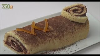 Recette de Bûche de Noël au Nutella et à lorange  750g [upl. by Llerot813]