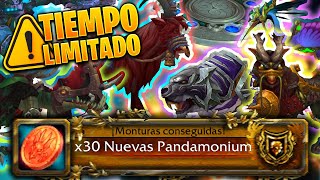 🐐​​ 30 NUEVAS MONTURAS ⚠️TIEMPO LIMITADO⚠️ CÓMO CONSEGUIRLAS EN PANDARIA REMIX ⛩️ World of Warcraft [upl. by Aileon989]