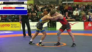 RINGEN DM 2023 12 Finale  66kg GR Etienne Kinsinger vs Deniz Menekse [upl. by Agnot]