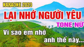 Lại Nhớ Người Yêu Karaoke Tone Nữ Nhạc Sống gia huy beat [upl. by Nidorf]