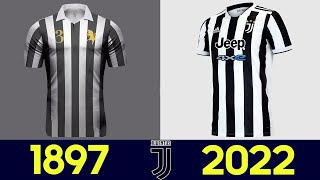 A evolução dos uniformes da Juventus 202122 2022  Todas as camisas da Juventus na história 2122 [upl. by Julio766]