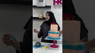 How to make dark colour cake without making your cream bitter hkrshorts hkrbakingacademy [upl. by Halfdan]