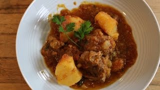 Greek Style Braised Lamb with potatoes in a Tomato Sauce All in one pot [upl. by Eneirda348]