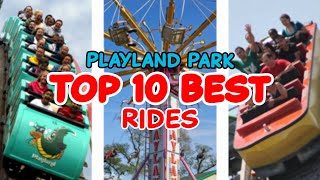 Top 10 rides at Playland Park  Rye New York  2022 [upl. by Suirauqram]