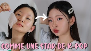 MAQUILLAGE IDOL  JE ME MAQUILLE COMME UNE STAR DE KPOP [upl. by Euqirdor]