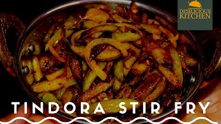 Recipe 21  Tindora fry recipe  Kundru ki sabzi  Dondakaya fry  Dondakaya Vepudu [upl. by Garald]