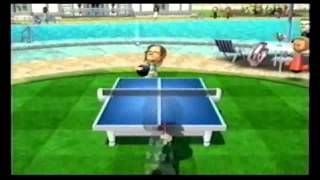 Wii Sports Resort Table Tennis vs Ryan  Level 2500  110 [upl. by Nyliahs]