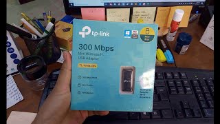 Tplink TLWN823N 300Mbps Mini Wireless N USB Adapter unboxing review how to [upl. by Amedeo]