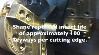 Broaching on Lathe 316 Stainless [upl. by Nodnal]