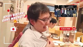 Spicy 🌶️🔥 Biryani Challenge EPIC Reaction  Biryani Too Spicy for Japan 🇯🇵🌶️ Team Dinner  Vlog 9 [upl. by Madaih]