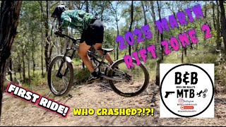 2025 marin rift zone 2 first ride  AND SOMEONE CRASHES marinbikes riftzone mtb mtbcrash [upl. by Budde]