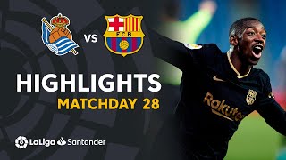 Highlights Real Sociedad vs FC Barcelona 16 [upl. by Ecirum]