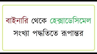 9 Binary to Hexadecimal Bengali [upl. by Lajib890]