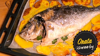 Orata al Forno con Patate Croccanti  Homemade Baked Fish with Potatoes  Sea bream [upl. by Atal]