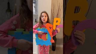 Sierra teaches Rhia ABC letters shorts [upl. by Salokcin140]