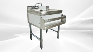 Commercial Compartment bar sink 24inch countertop integrated With a wine rack BAR1B182412R320 [upl. by Naves]