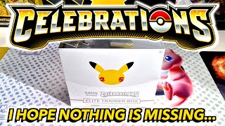 I HOPE THERES NOTHING MISSING FROM THIS ETB  POKÉMON CELEBRATIONS ETB OPENING [upl. by Nele]